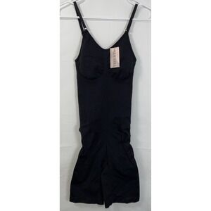 NWT Women's Hey Girl Full Body Seamless Shapewear Bodysuit - Black - Small
